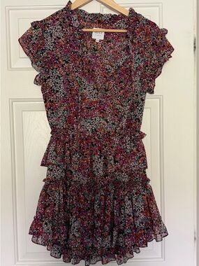 Misa Los Angeles Floral Ruffle Dress size XS
